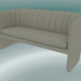 3d model Sofá doble mocasín (SC25, H 75cm, 150x65cm, Velvet 14 Pearl) - vista previa