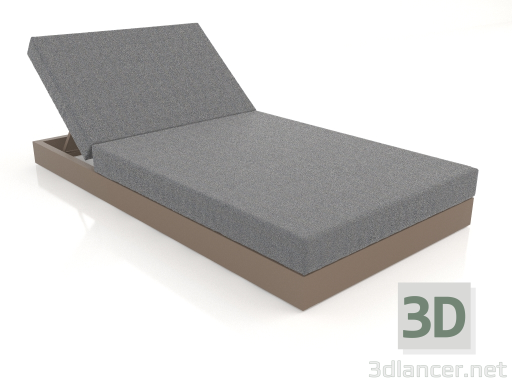 3D Modell Bett mit Rückenlehne 100 (Bronze) - Vorschau