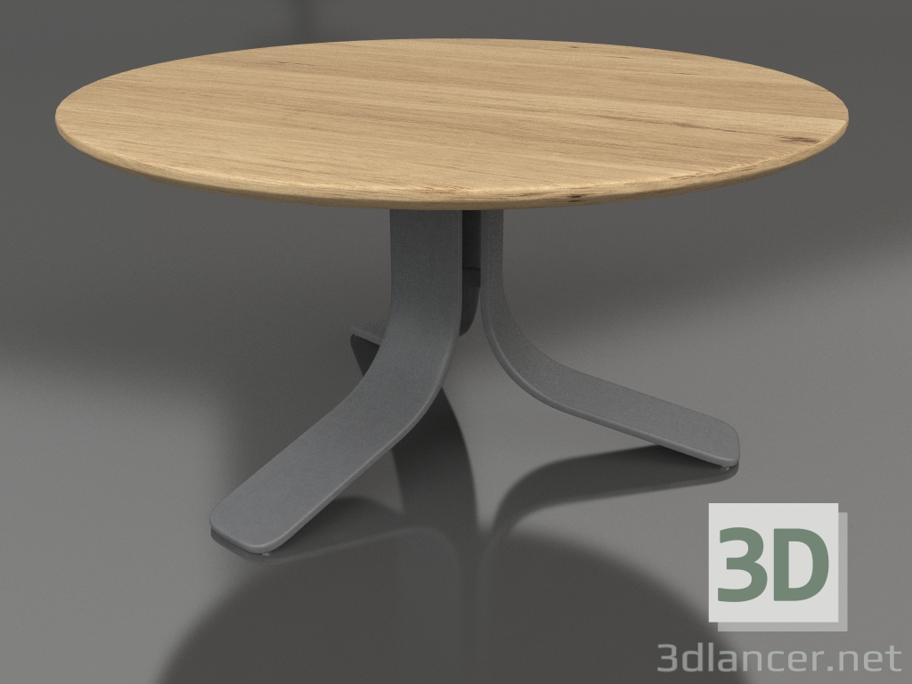 3D Modell Couchtisch Ø80 (Anthrazit, Irokoholz) - Vorschau