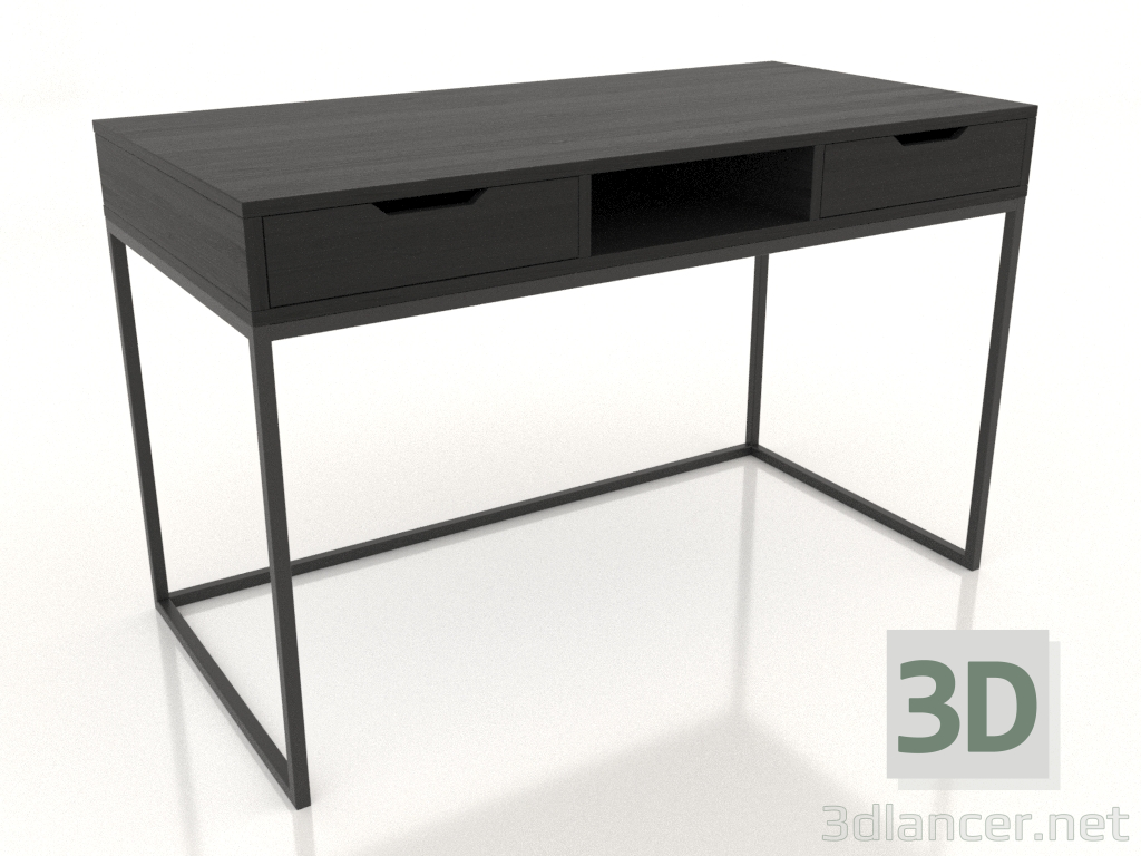 modello 3D Scrivania 1200x600 mm (nero RAL 9005) - anteprima