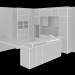 modello 3D Isola cucina minimalismo con 3500x3480x2770 h mm - anteprima