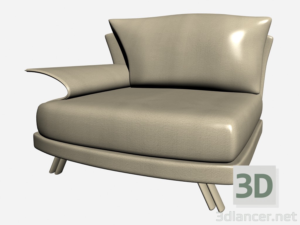 modèle 3D Fauteuil Super roy - preview