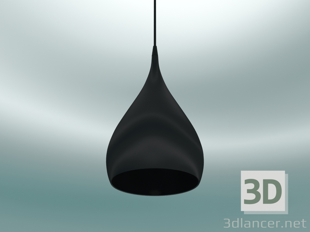 modello 3D Lampada a sospensione rotante (BH1, Ø25cm, H 45cm, Nero) - anteprima