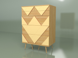 Chest of drawers Big Woo (yellow ocher, light veneer)