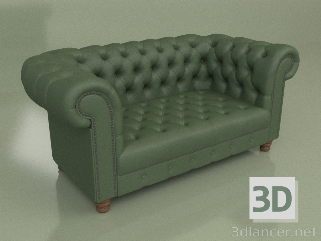 modèle 3D Canapé Chester 2 places - preview