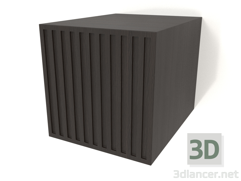 Modelo 3d Prateleira suspensa ST 06 (porta ondulada, 250x315x250, madeira castanha escura) - preview