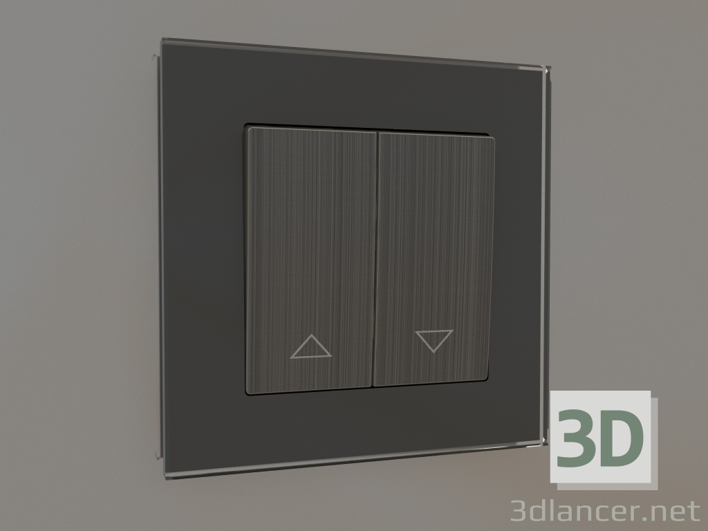 3d model Interruptor de persianas (bronce) - vista previa