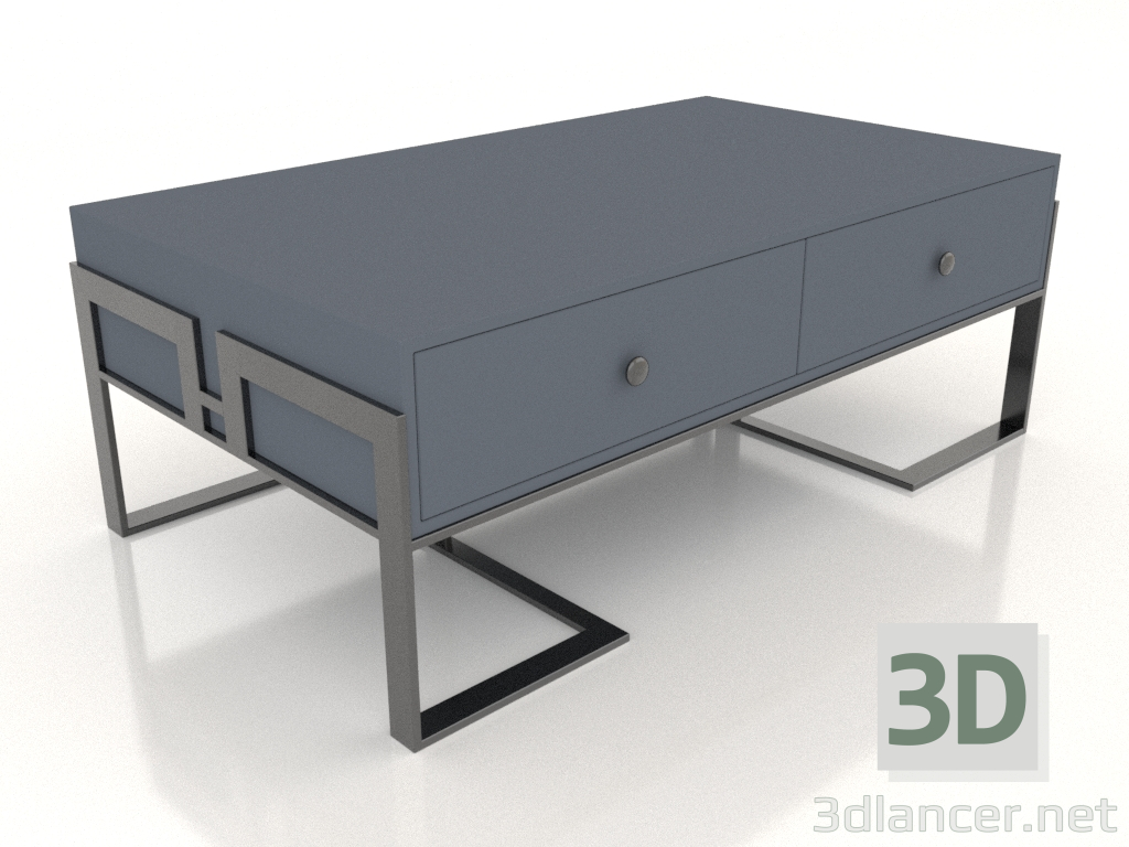 modello 3D Tavolino (azzurro) - anteprima