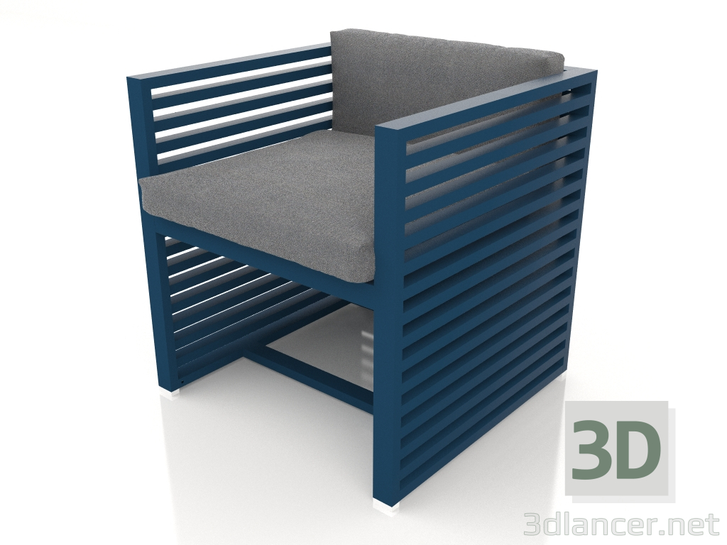 modèle 3D Fauteuil (Gris bleu) - preview