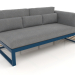 3D Modell Modulsofa, Abschnitt 1 rechts, hohe Rückenlehne (Graublau) - Vorschau