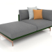 3d model Sofa module, section 2 left (Bottle green) - preview