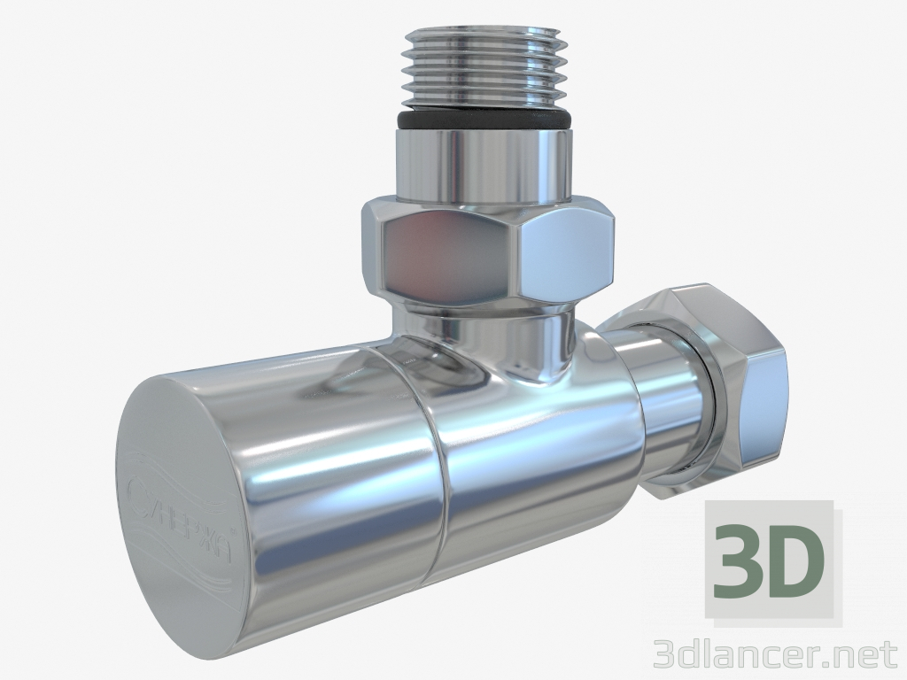 modello 3D Valvola angolare (esadecimale) G 1/2 "HP x G 3/4" NG - anteprima