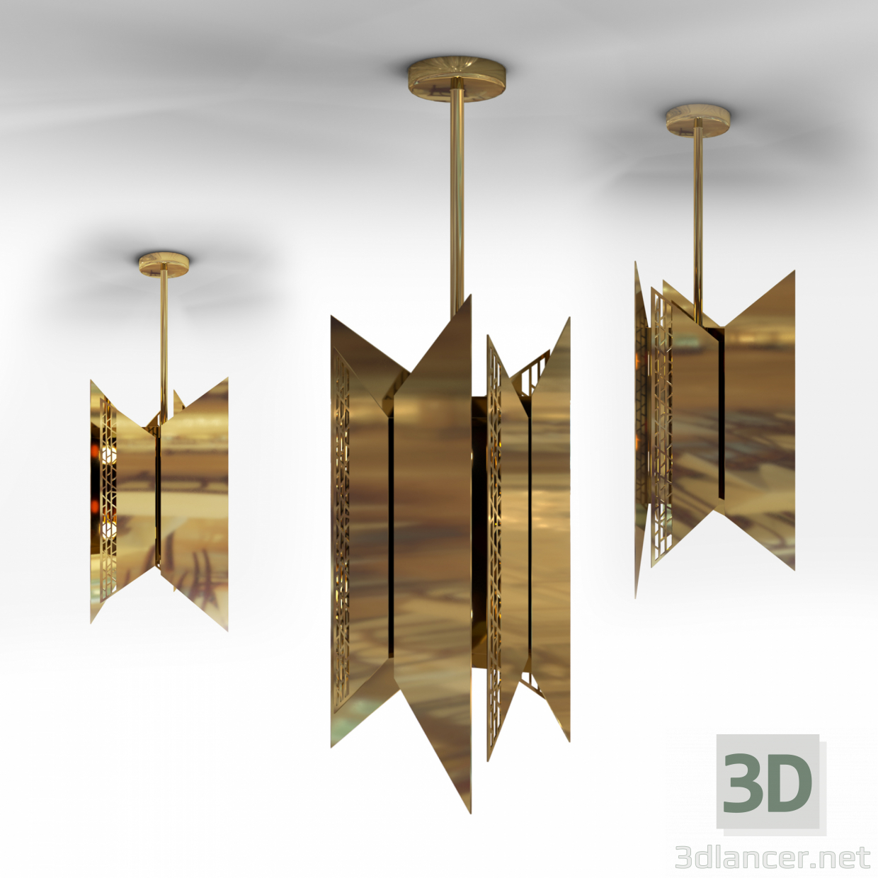 3d HERA DIFFUSED PENDANT модель купить - ракурс