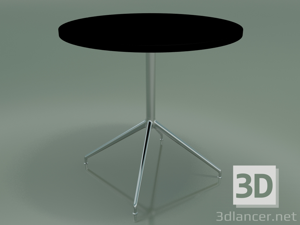 3D Modell Runder Tisch 5711, 5728 (H 74 - Ø79 cm, ausgebreitet, schwarz, LU1) - Vorschau