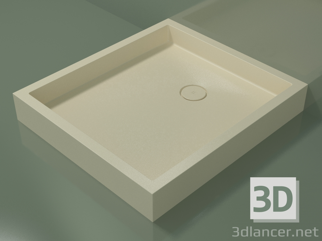 Modelo 3d Base de duche Alto (30UA0140, Bone C39, 90x100 cm) - preview