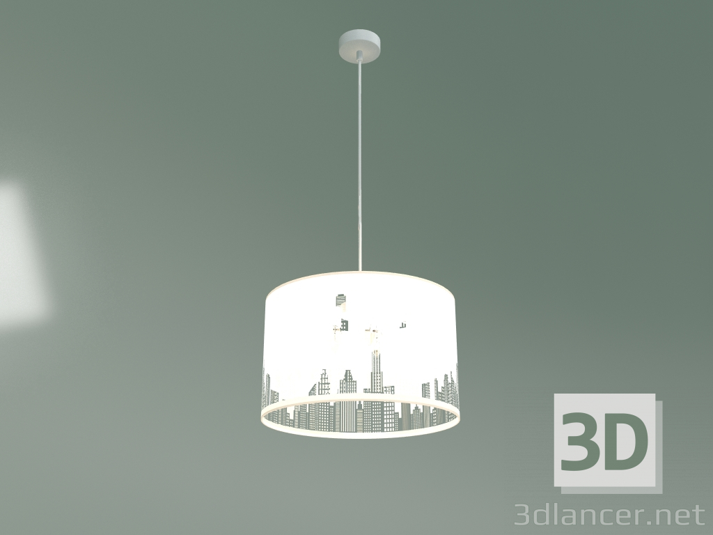 modello 3D Lampada a sospensione 50066-3 (bianco) - anteprima