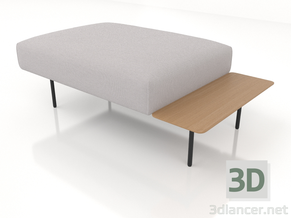 modèle 3D Pouf, banquette 120x70 - preview