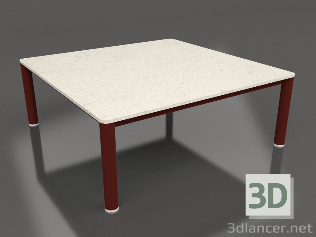 3D modeli Orta sehpa 94×94 (Şarap kırmızısı, DEKTON Danae) - önizleme