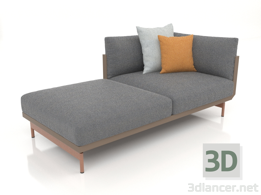 3D Modell Sofamodul, Teil 2 links (Bronze) - Vorschau