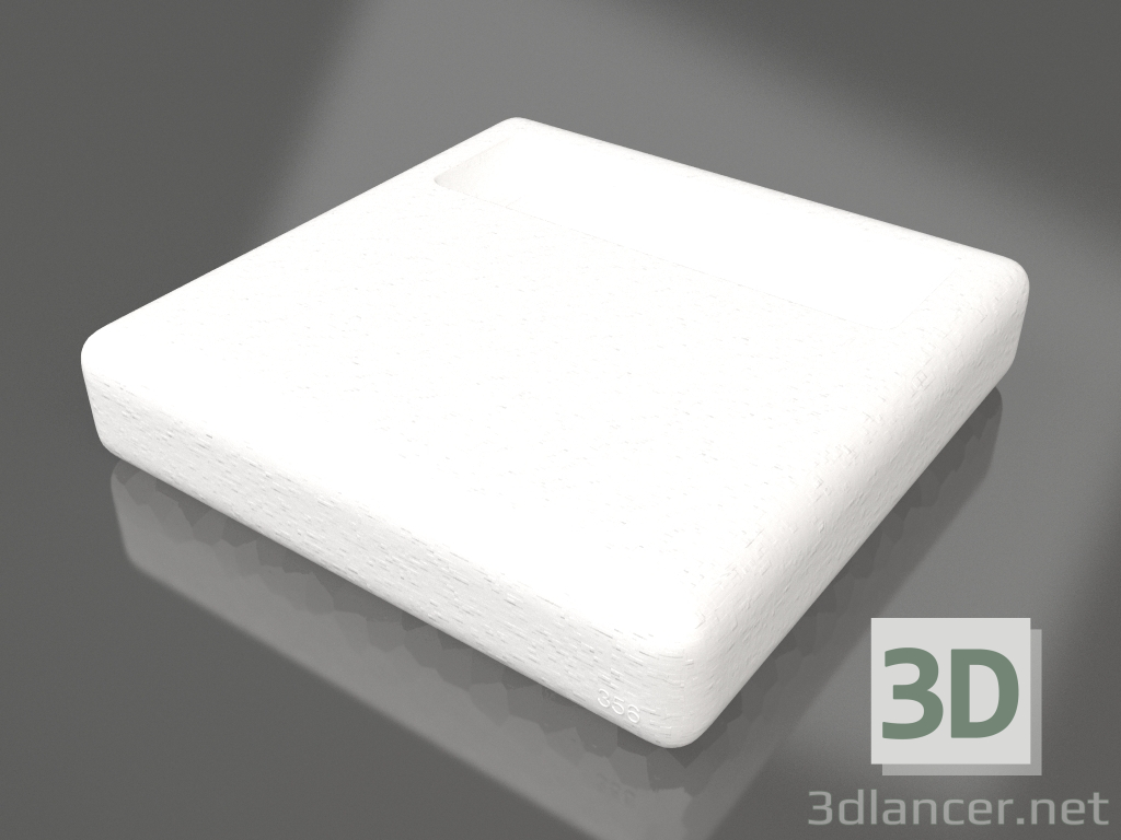 modèle 3D Table d'appoint (Blanc) - preview