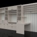 3D Modell Wohnzimmerwand 5500 x 490 x 2520 (h) - Vorschau