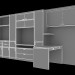 3D Modell Wohnzimmerwand 5500 x 490 x 2520 (h) - Vorschau