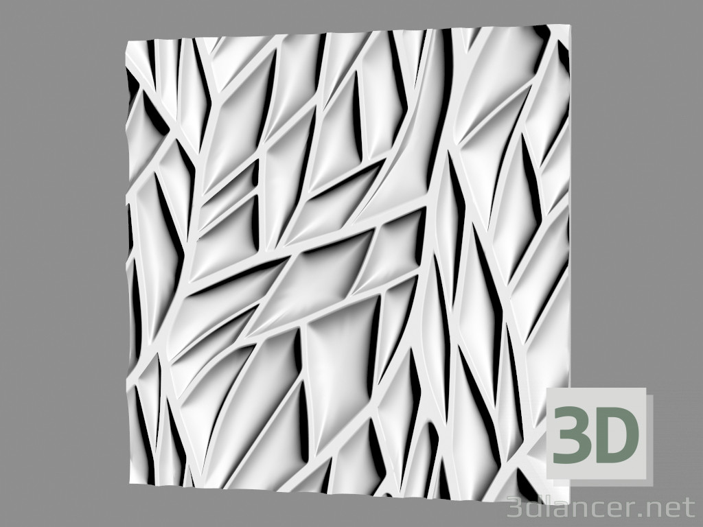 Modelo 3d Painel de parede de gesso (artigo 1006) - preview