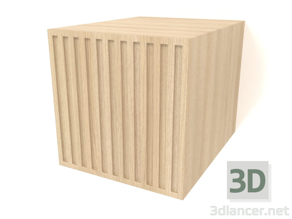 3D Modell Hängeregal ST 06 (Welltür, 250x315x250, Holz weiß) - Vorschau