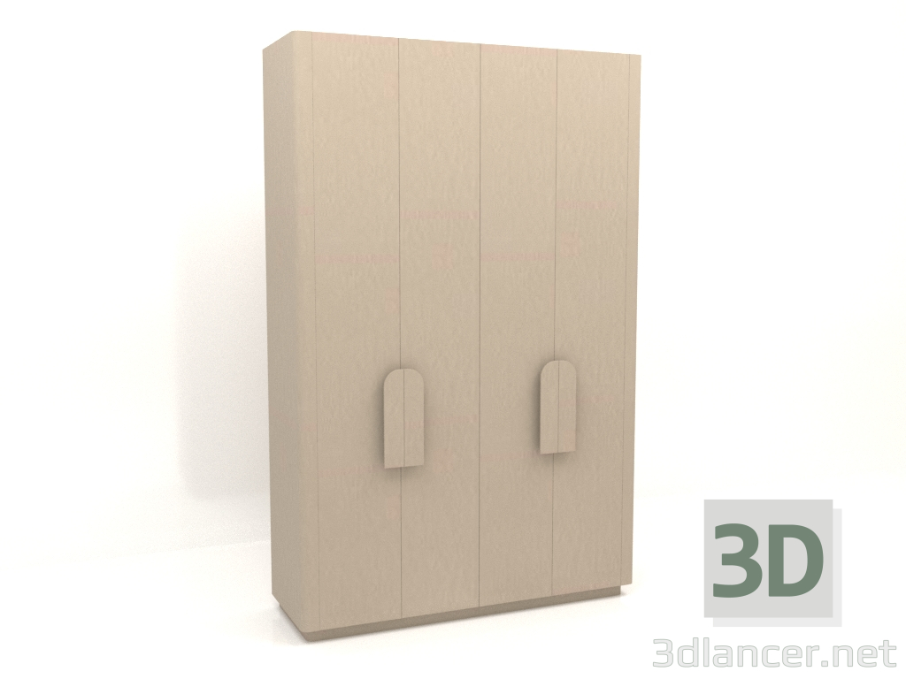 3D modeli Gardırop MW 04 boya (seçenek 2, 1830x650x2850, bej) - önizleme