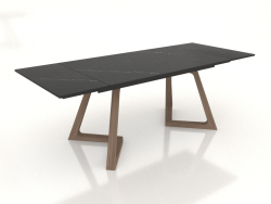 Mesa plegable Sorrento 160-220 (cerámica negra-fresno)