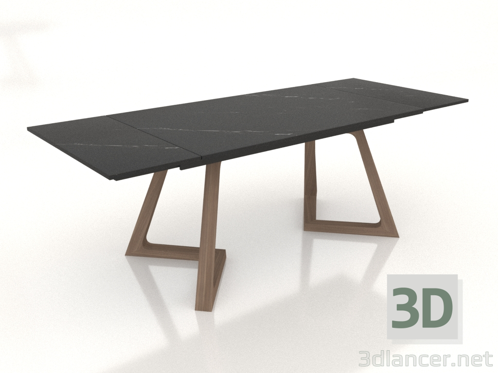 3d model Mesa plegable Sorrento 160-220 (cerámica negra-fresno) - vista previa