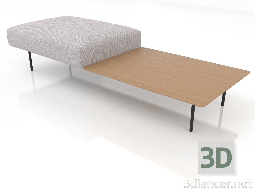 3d model Puf, banco 190x70 - vista previa