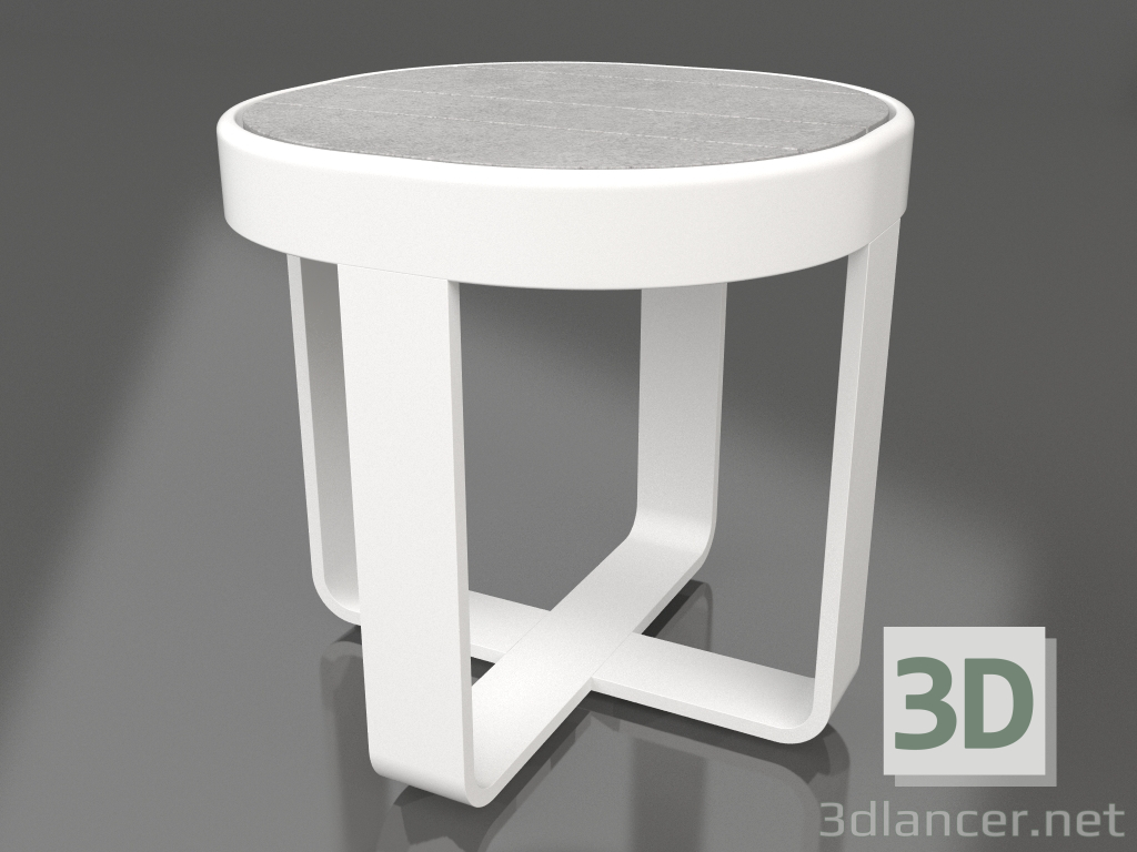 3d модель Кавовий столик круглий Ø42 (DEKTON Kreta, White) – превью