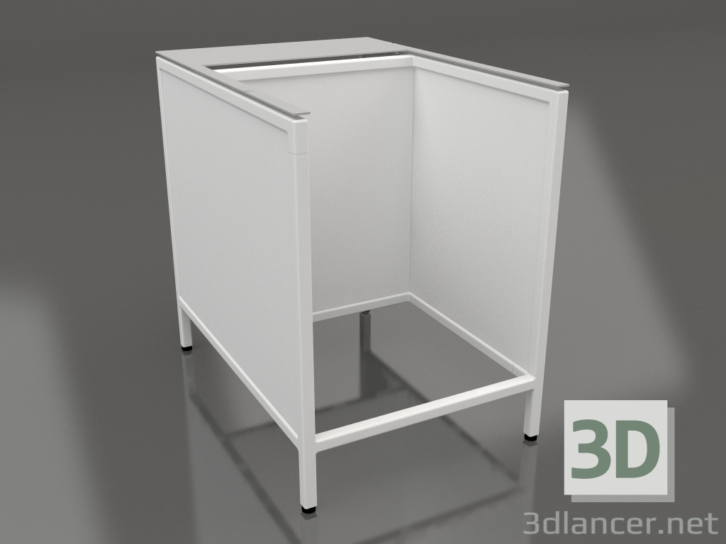 Modelo 3d Ilha V1 (com pouso) em 120 quadro 1 (cinza) - preview