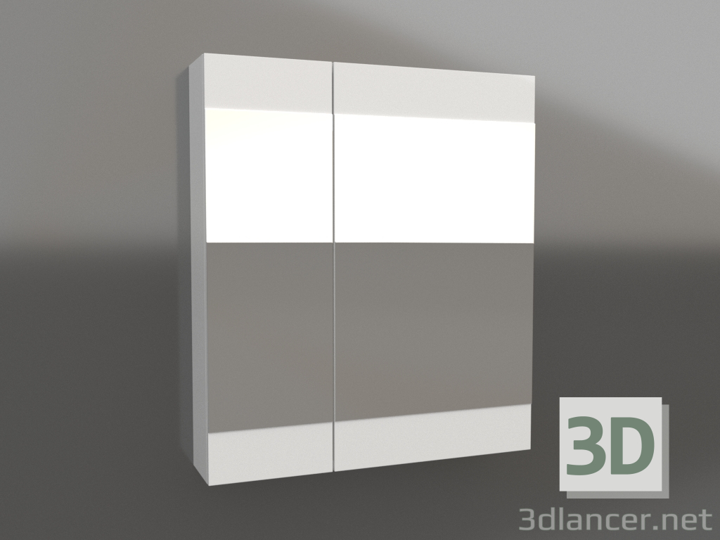 modello 3D Armadietto a specchio 70 cm (Br.04.07-W) - anteprima