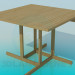 3d model Wooden dining table - preview