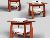 SPA TEAK DUSCHBANK MIT REGAL