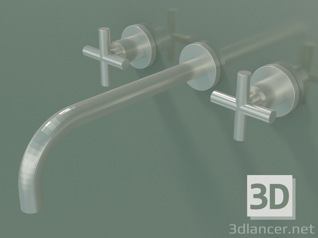 3d model Mezclador de lavabo de pared sin vaciador (36717892-060010) - vista previa