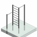 3d model Horizontal bar_Swedish wall - preview