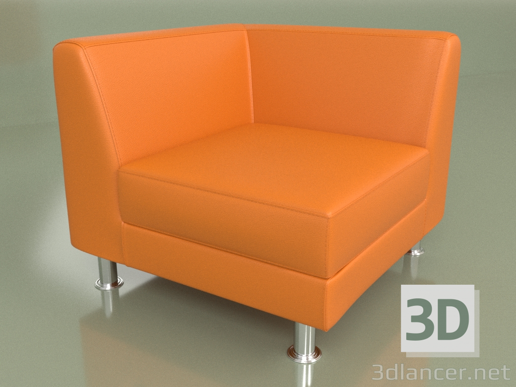 3d model Sección de esquina Evolution (cuero naranja) - vista previa