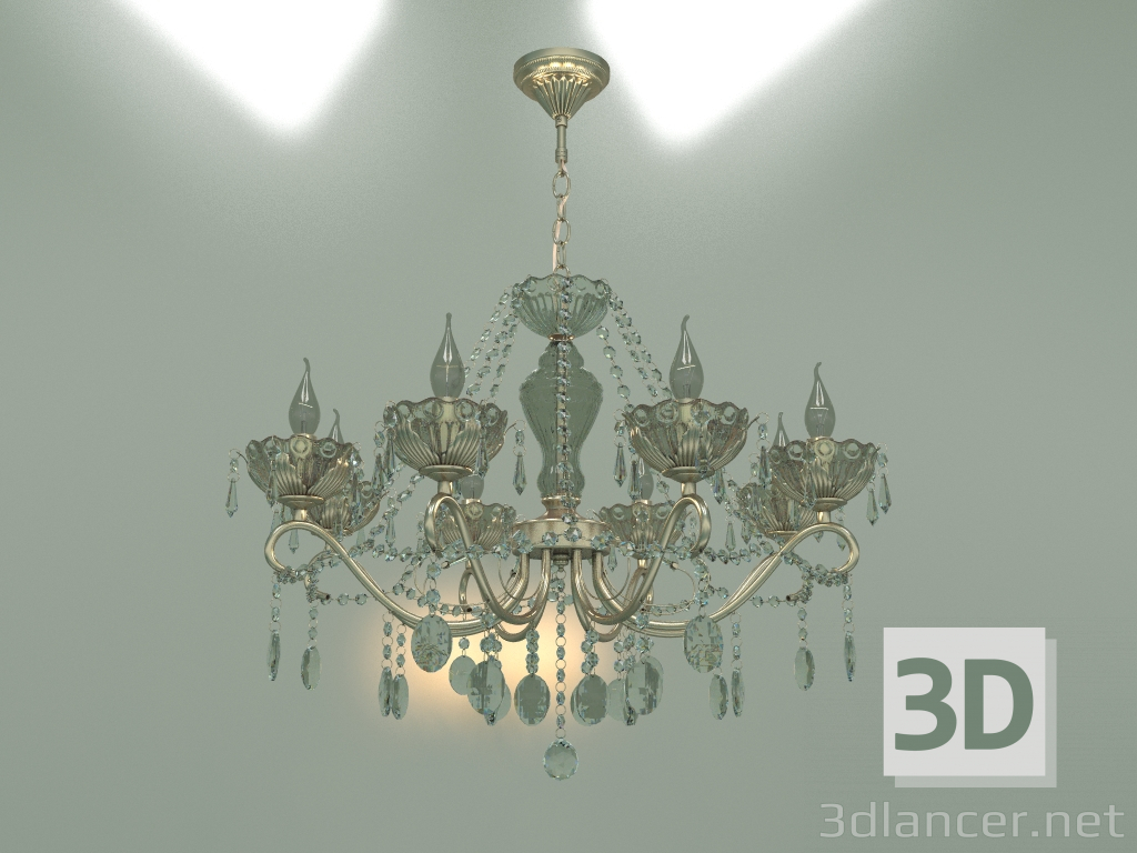 Modelo 3d Lustre pendente 10103-8 (antigo cristal transparente de bronze) - preview