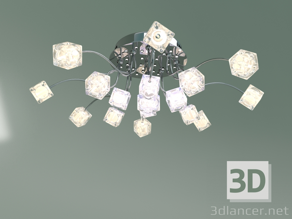 3d model Araña LED de techo Trinity 80113-17 (cromo-blanco) - vista previa