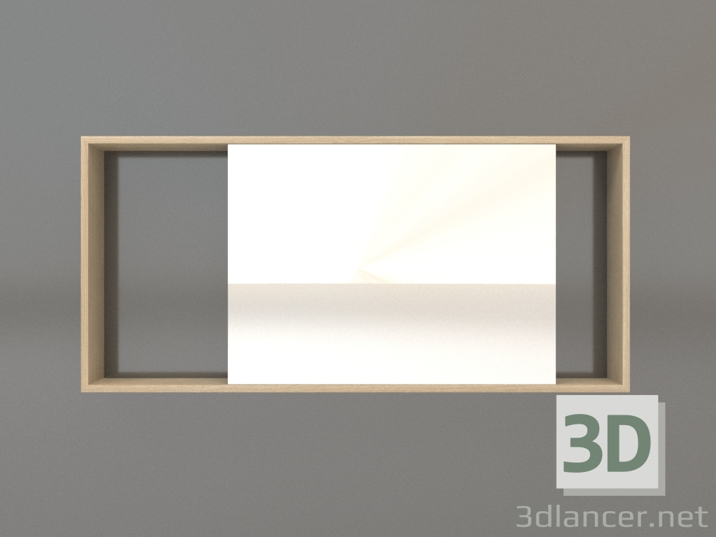 3d model Mirror ZL 08 (750х350, wood white) - preview