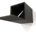 3d model Hanging shelf ST 06 (open corrugated door) (250x315x250, wood black) - preview