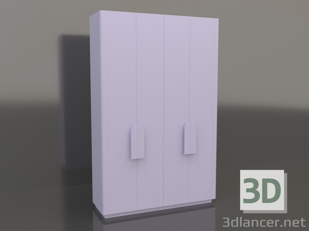 3d model Wardrobe MW 04 paint (option 2, 1830x650x2850, lilac) - preview