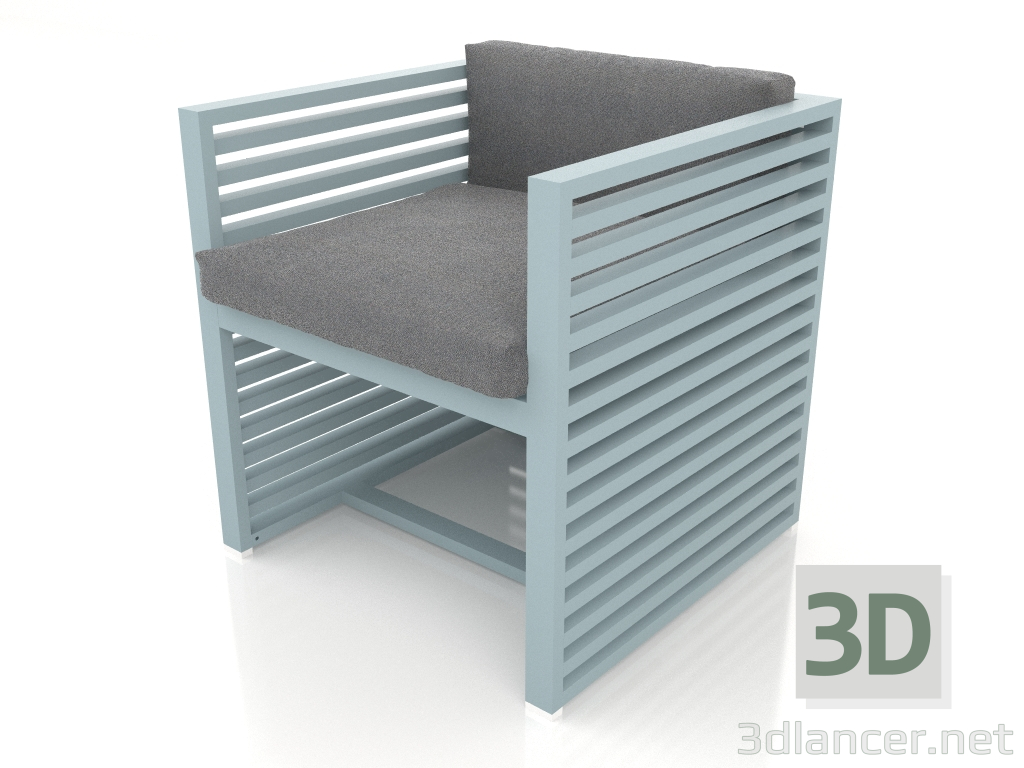 Modelo 3d Poltrona (azul cinza) - preview