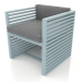 3d model Armchair (Blue gray) - preview