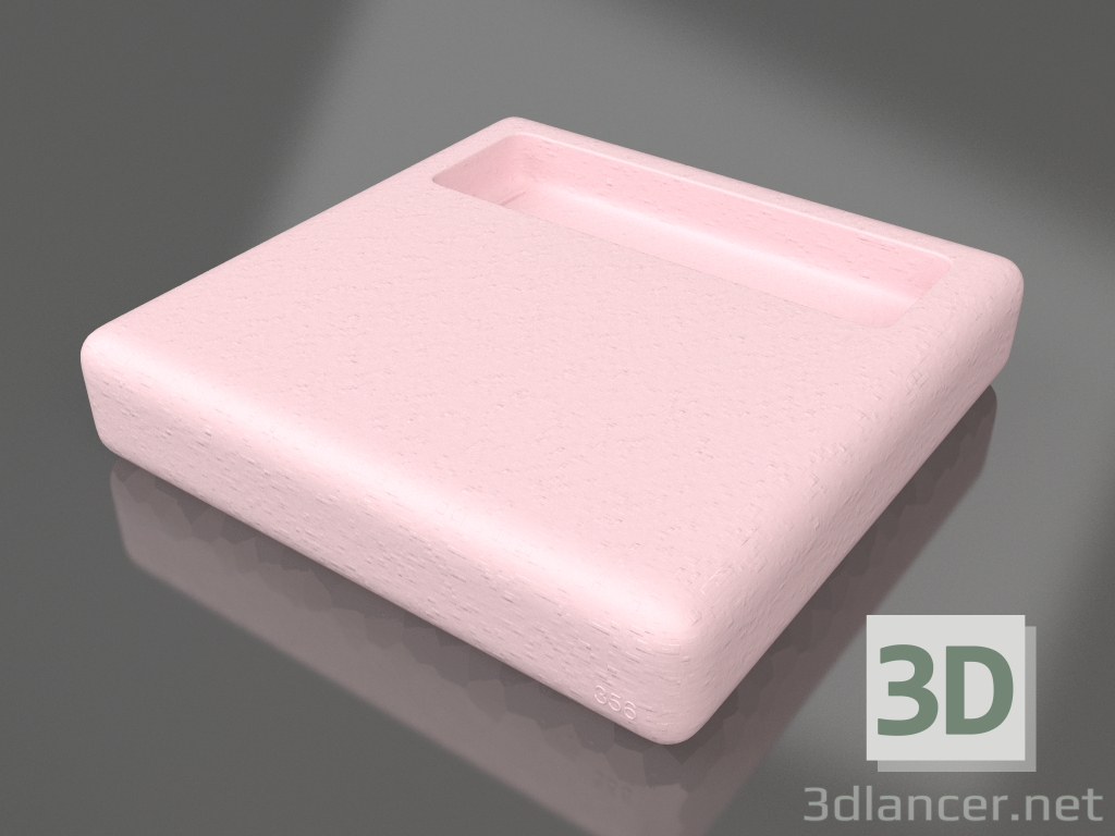 Modelo 3d Mesa lateral (rosa) - preview