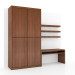 3d model Built-in wall unit for small bedrooms - preview