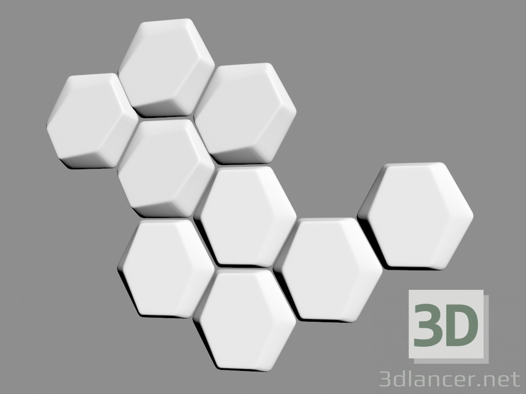 3d model Gypsum wall panel (art 185) - preview